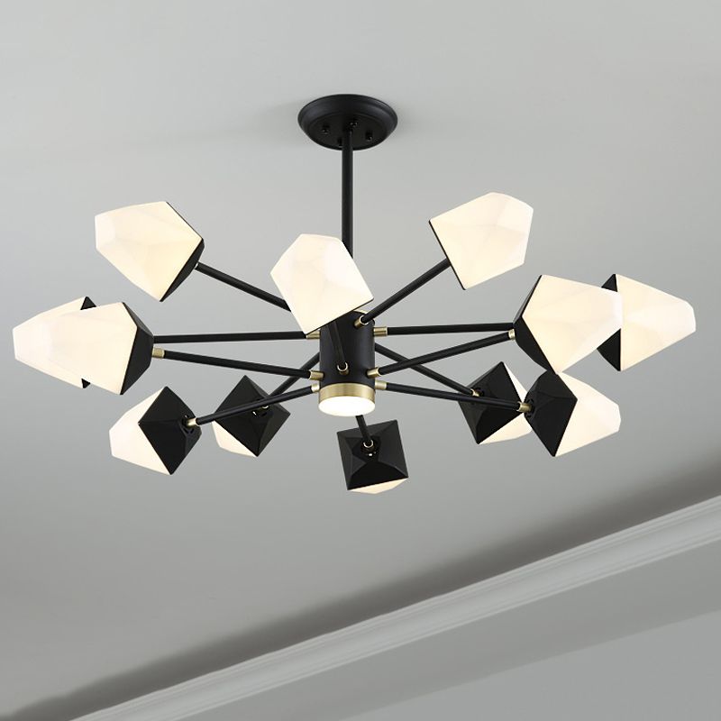 Acrylic Gemstone Shaped Suspension Light Simplicity LED Chandelier Pendant Light for Dining Room