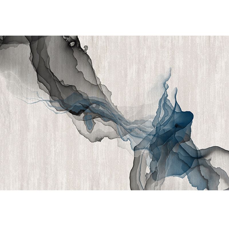 Simplicity Abstract Line Print Rug Multi Color Polypropylene Rug Anti-Slip Backing Stain Resistant Pet Friendly Area Carpet for Room