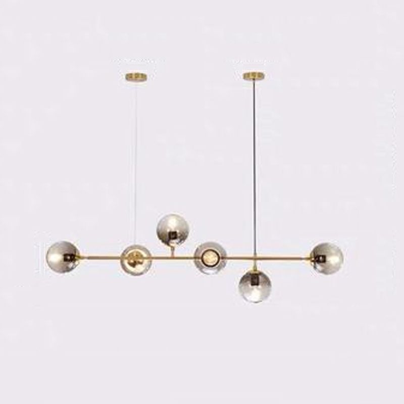 Modern Adjustable Length Hanging Light Globe Glass Pendant Light for Kitchen