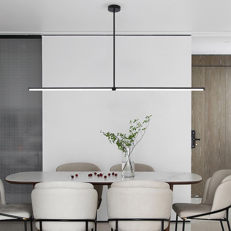 Estilo moderno lineal colgante de metal ligero 1 luz colgante de colgante