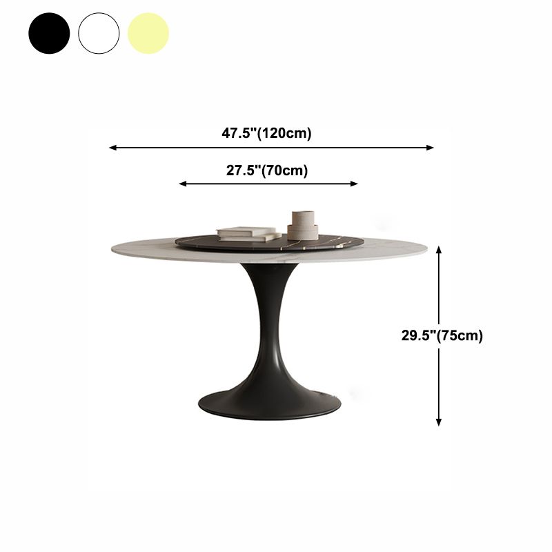 Mesa de comedor de tulipán redonda moderna de acabado mate para el hogar para el hogar