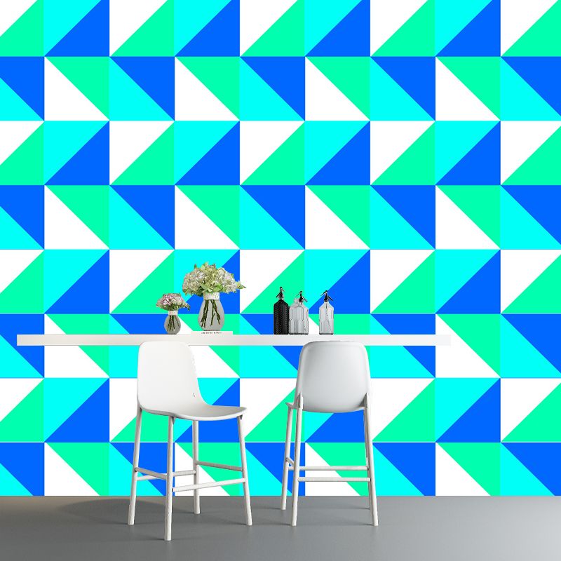 Fashionable Print Mural Decal Geometry Non-Woven Textured Wall Covering in Soft Color