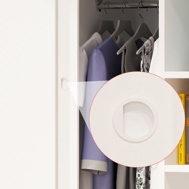 Modern Wardrobe Cabinet With Shelves Engineered Wood Wardrobe Closet