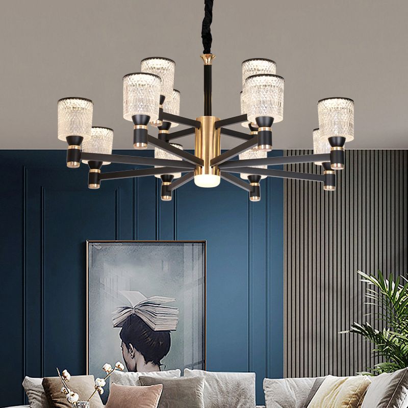 Postmodern Simplicity Cylinder Ceiling Chandelier Acrylic Hanging Light for Living Room
