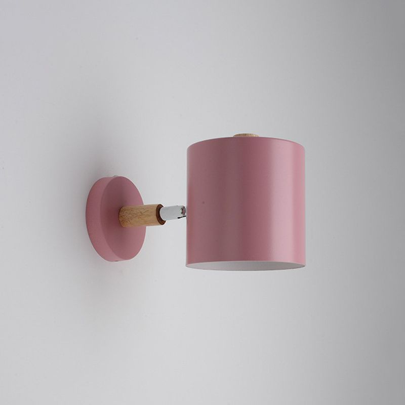 Iron Swivel Shade leeslamp Macaron 1 hoofdmuurverlichting ideeën voor kinderslaapkamer