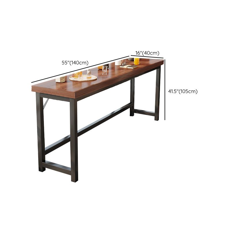 Industrial Indoor Bar Dining Table Metal and Wood Bar Wine Table