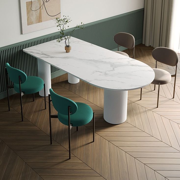 Contemporary 3-foot Dining Table Stone Dining Room Furniture for Home