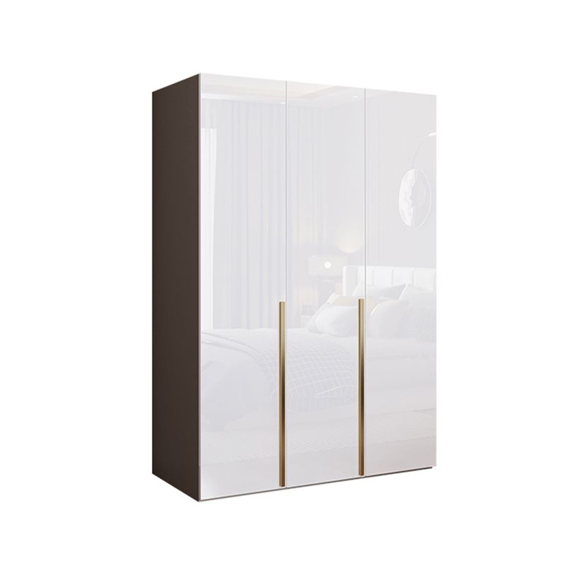 Contemporary Wooden Wardrobe White Colour Soft Close Door Wardrobe Closet
