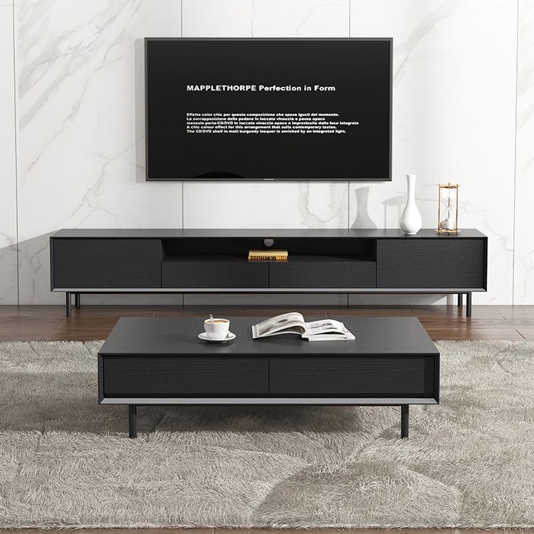 Home TV Storage Modern Rectangle TV Cabinet with Splayed Metal Legs