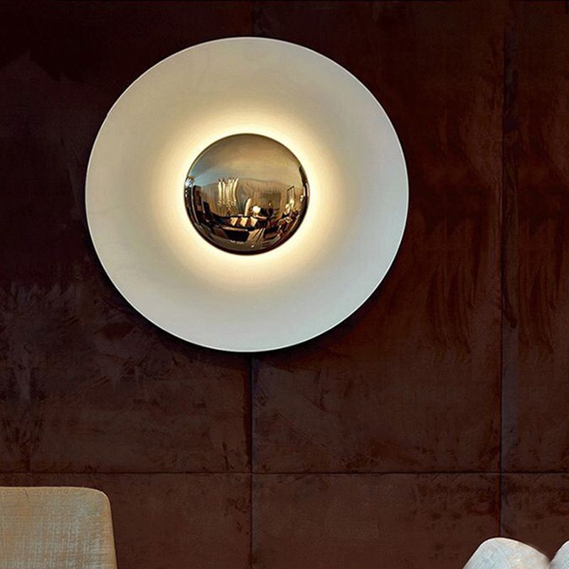 Circular Wall Light Sconces Nordic Minimalist Style Metal Sconces