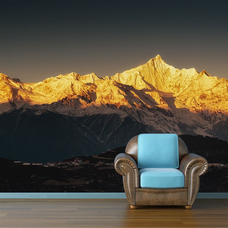 Modern Style Wall Mural Wallpaper Mountain Range Living Room Wall Mural