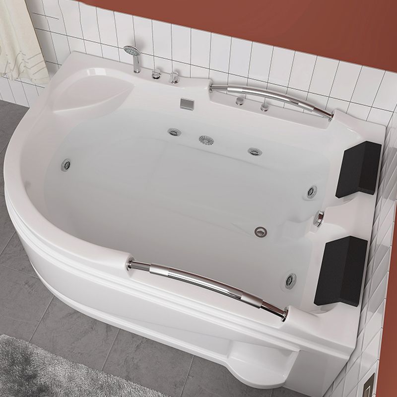 Free Form White Bathtub Bathroom Back to Wall Modern Bath Tub