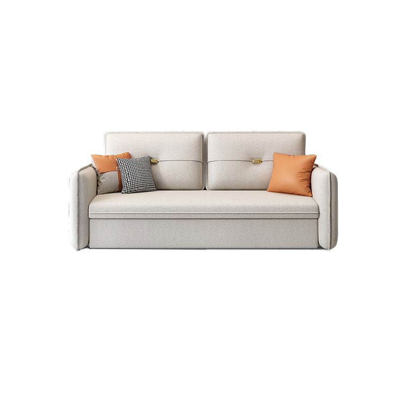 Contemporary Square Arm Faux Leather Stain Resistant Bed Settee
