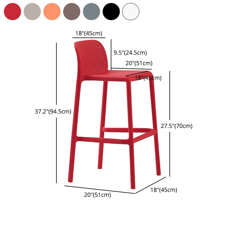 Taburete de comedor de cocina de plástico escandinavo