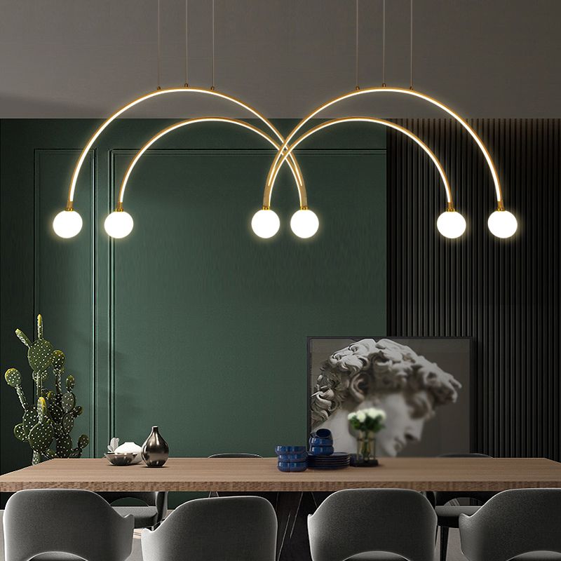 Modern Style Pendant Light LED Ball Shade Chandelier Light for Dining Room Kitchen