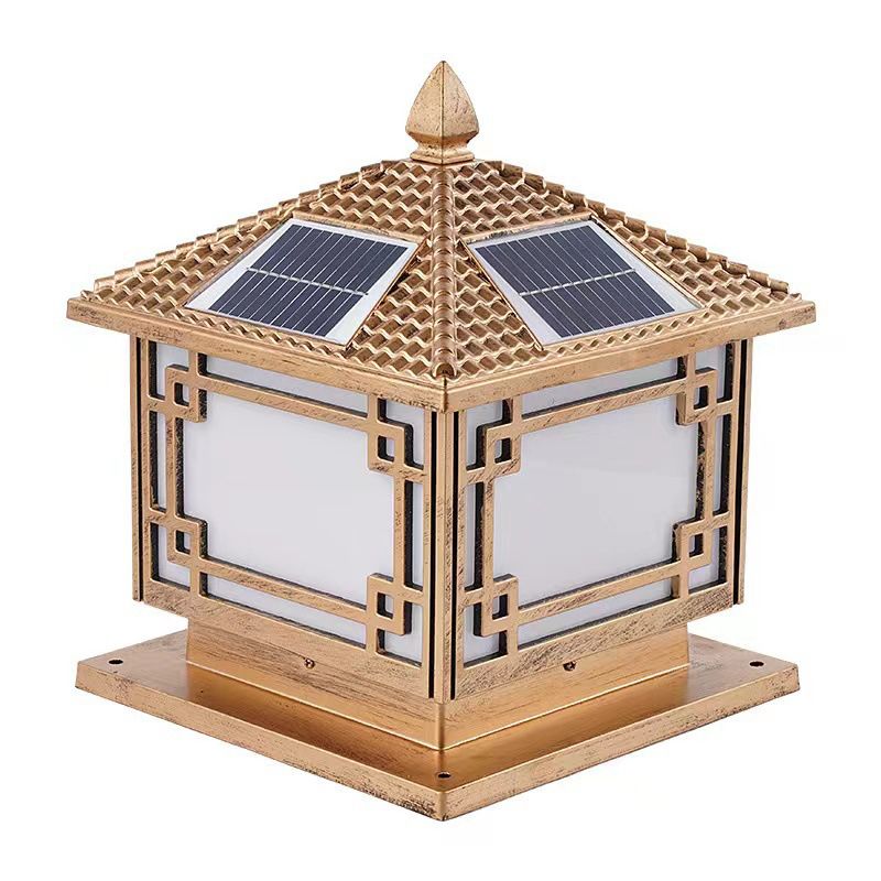 Modern Minimalist LED Pillar Lamp Household Solar Light for Garden