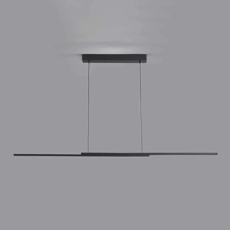 2 Light Linear Island Lighting Contemporary Metal Island Light Fixture