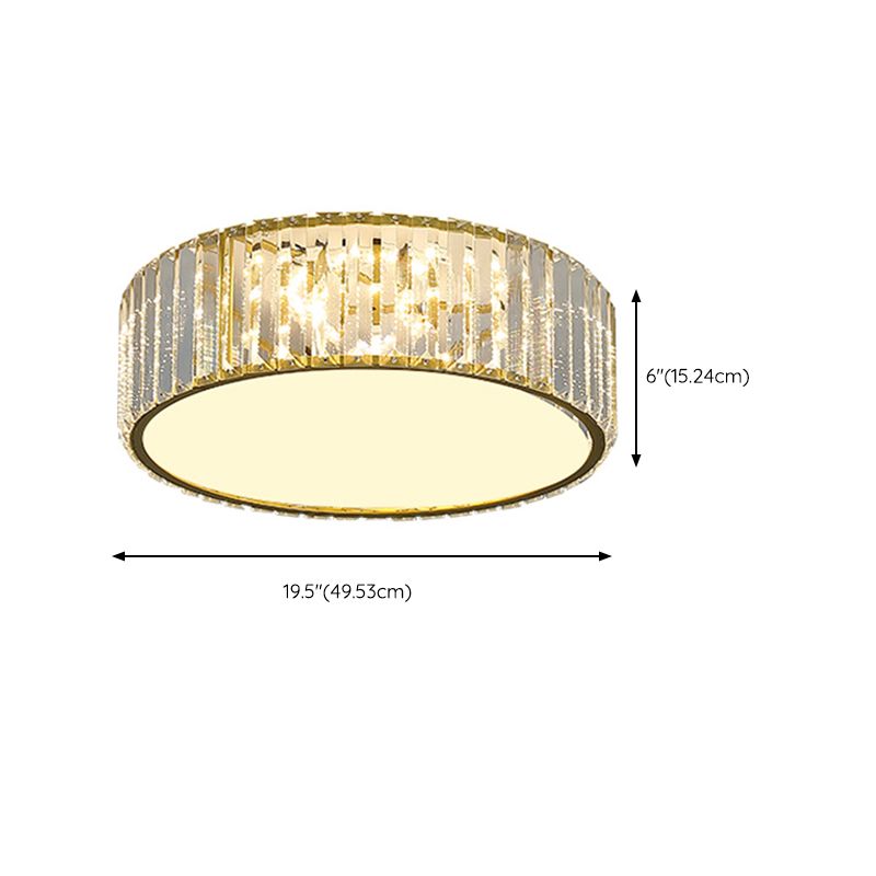 American Style Ceiling Light Crystal Geometry Shape Ceiling Lamp for Bedroom
