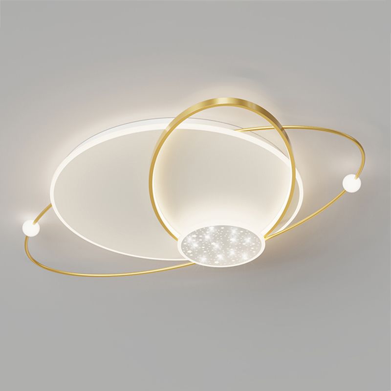 Geometry Shape Ceiling Light Fixtures Modern Style Metal 5 Light Ceiling Mounted Lights