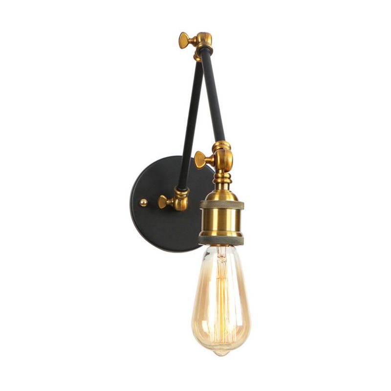 Swing Arm Wall Lamp Industrial Wall Sconce Metal 1 Light Sconce Light Fixtures