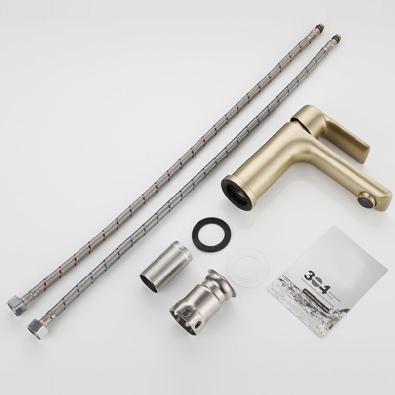 Modern Brass Basin Faucet Single Hole Bathroom Faucet Lever Handle Sink Faucet
