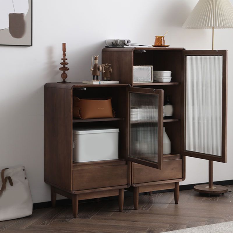 15.75" W Glass 1 - Door and 1 - Drawer Accent Chest, Dover Wood Chest
