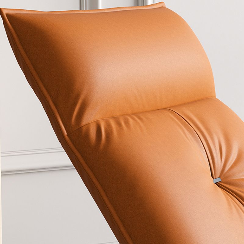 Faux Leather and Metal Rocking Chair Ergonomic with Seat Cushion Rocker Chair Spindle
