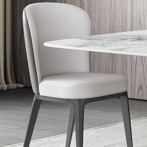 Contemporary 1/4/5/6/7 Pieces Dining Room Table Rectangle Stone Furniture in White