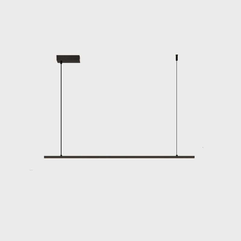Contemporary Hanging Light Linear Metal Island Light Fixture for Dining Room