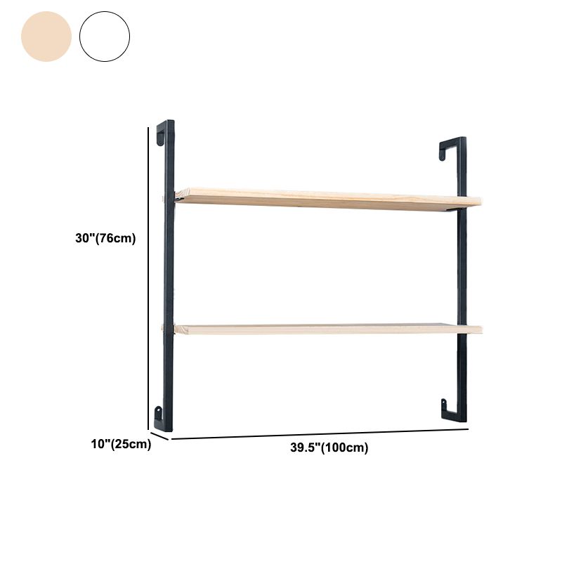 Scandinavian Wood Floating Bookshelf 9.8"Wide Home Book Shelf