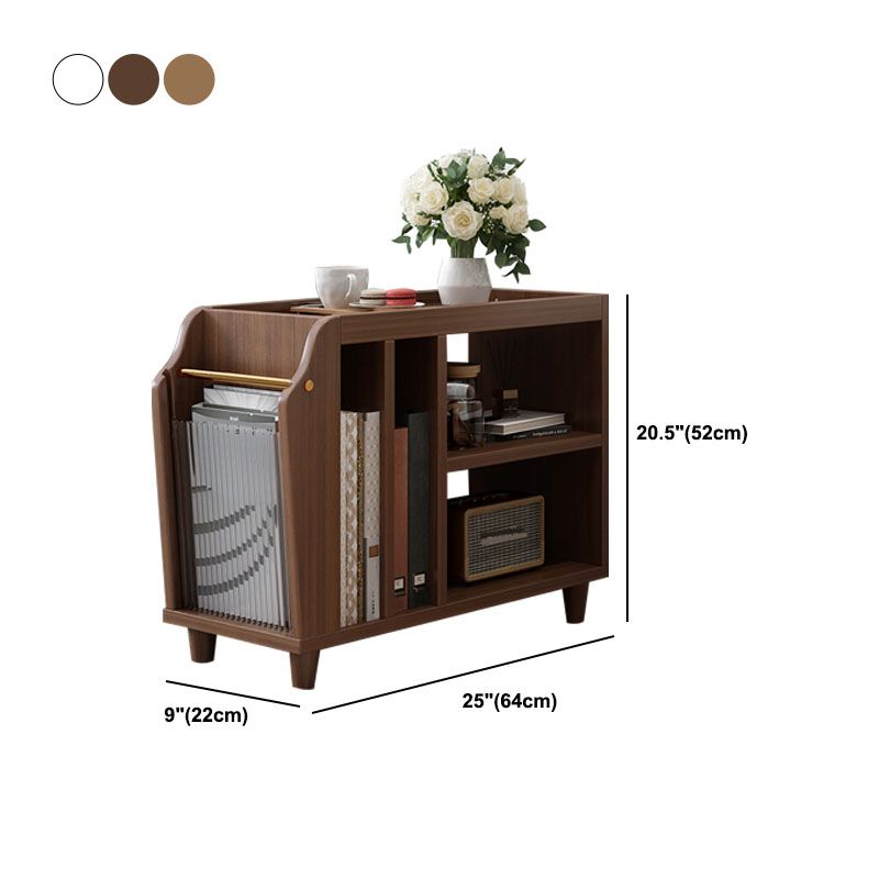 20.5" Tall Rectangle Tray Top Side Table Wooden 4 Legs End Table with Storage