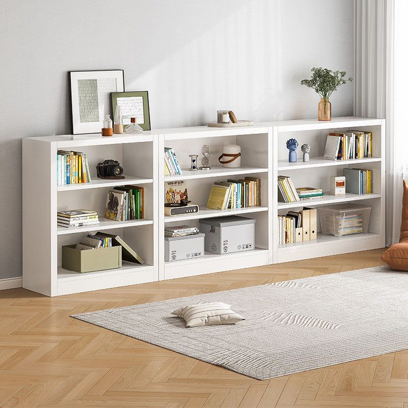 Scandinavian Shelf Manufactured Wood Standard Kids Bookcase in Natural/White
