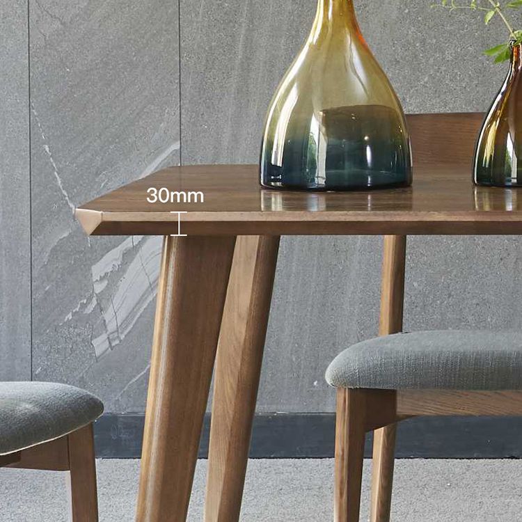 Traditional Luxury Dining Table Rectangle Solid Wood Dining Table with 4 Legs for Home