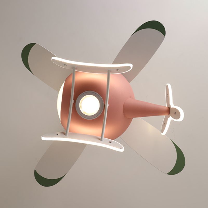 Unique Shape Metal Ceiling Fan Lighting Kids Style Ceiling Fan Lamps