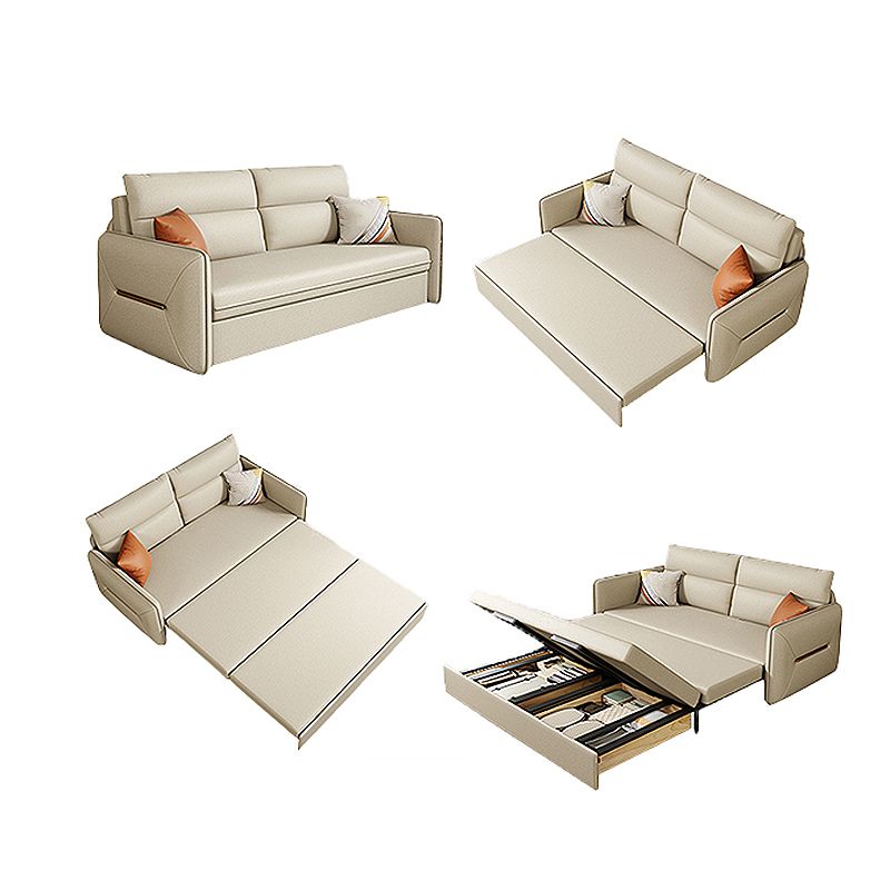 Faux Leather Stain Resistant Sofa Bed Contemporary Bed Sofa Couch