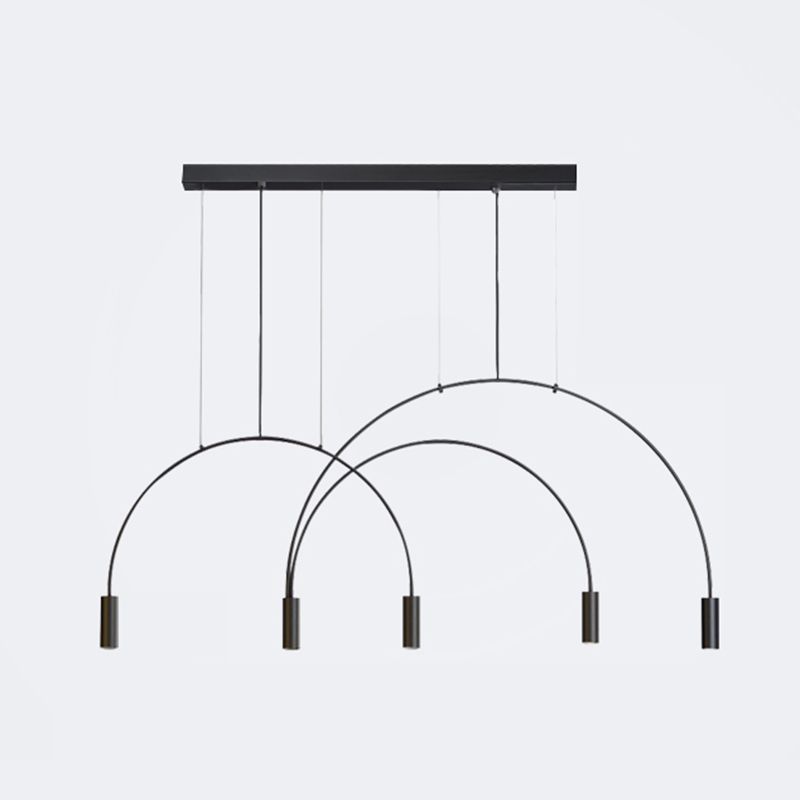 Modern Style Island Light Cylindrical Shade Chandelier Light for Dining Room