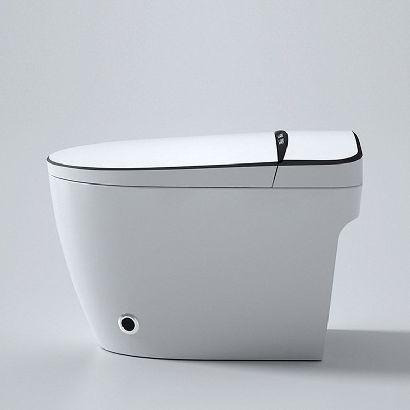 Modern Skirted White Concealed Tank Toilet ABS Floor Mounted Flush Toilet with Seat