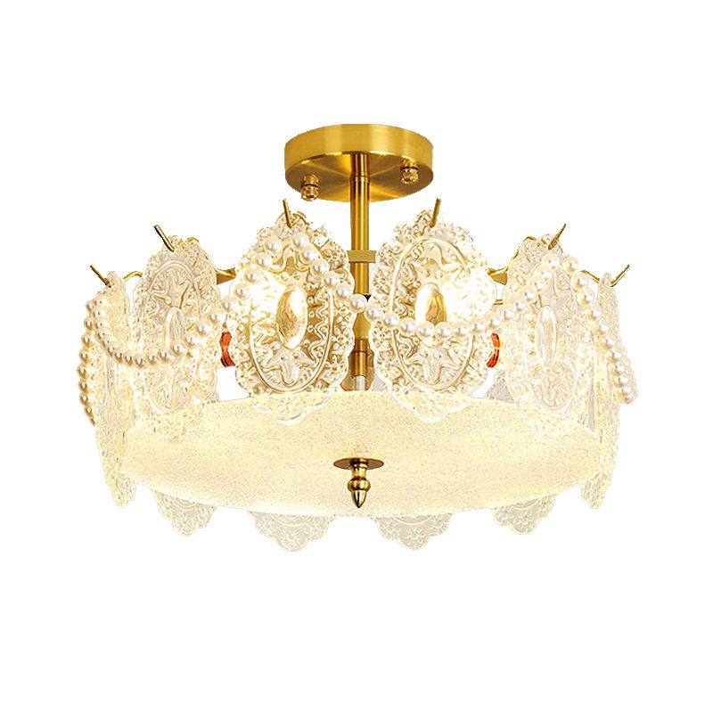 Contemporary Glass Ceiling Lamp Creative Flush Mount Light Fixture