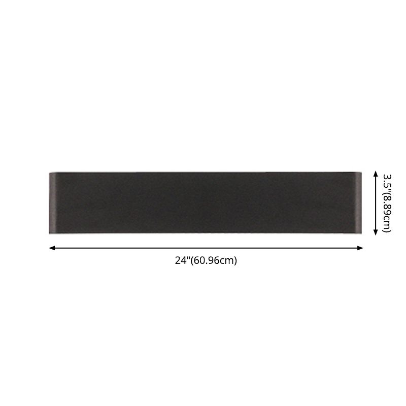 Rectangular Flush Mount Wall Sconce Postmodern Metal Living Room LED Wall Light