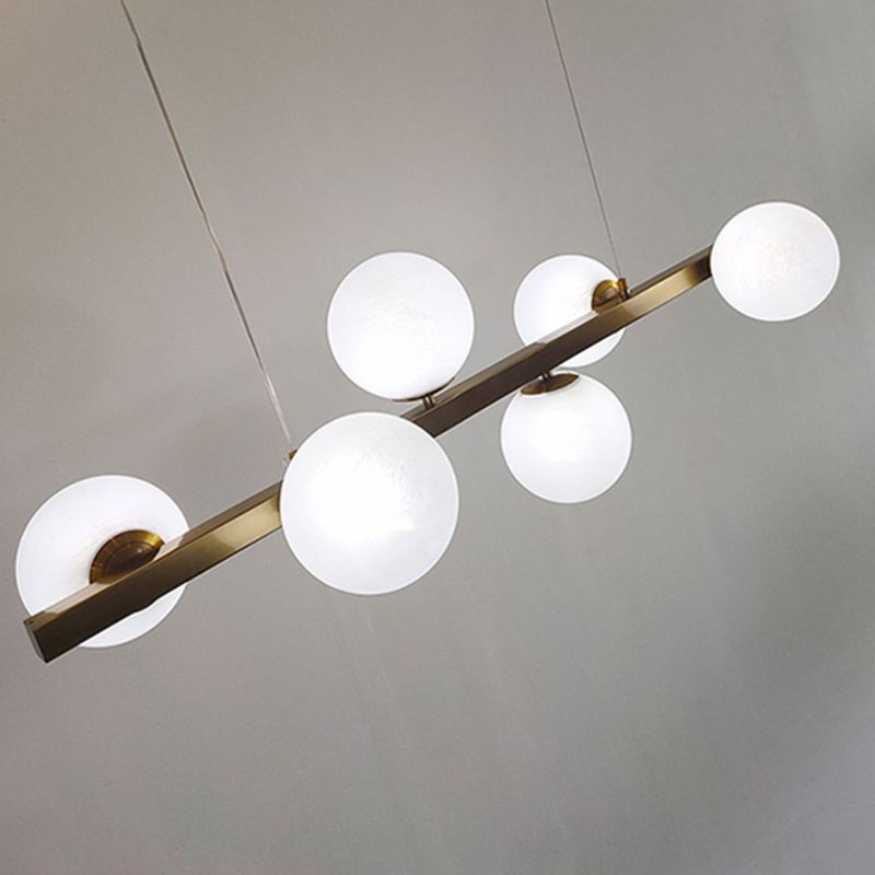 Nordic Style Hanging Lamp Ball Shape Island Light Fixture for Living Room