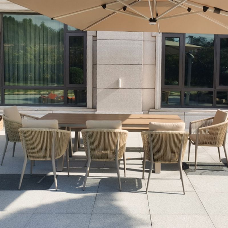 Water Resistant Patio Table Set 1/3/5/7/9 Pcs Modern Dining Table Set