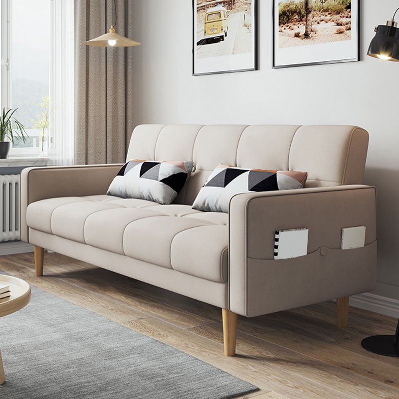 Zeitgenössisches Keks -Rücken -Sofa 22,44 "Hochquadrat -Armsofa Bett