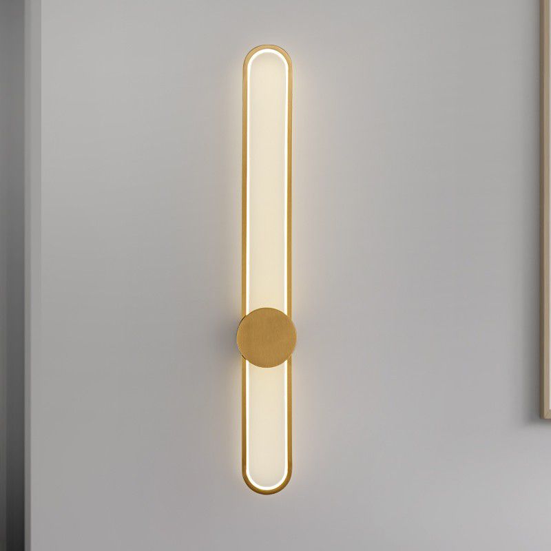 Metal Oval Shade Wall Sconce Modern Style 1 Light Wall Lighting Fixture
