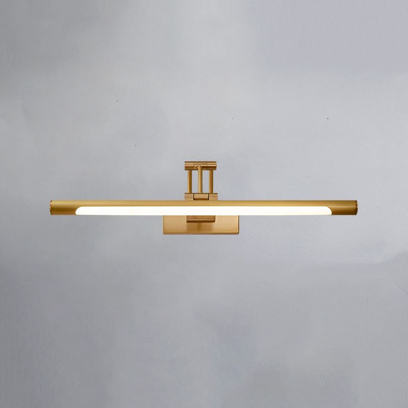 Modern Simple Copper Makeup Mirror Lamp Nordic LED Mirror Light Fixture for Bathroom