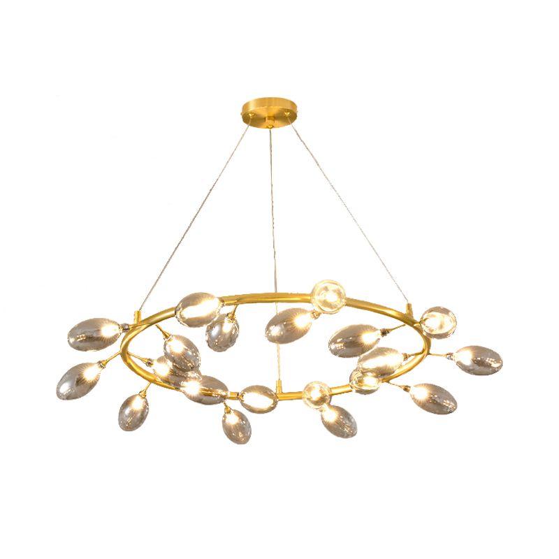 Metalen slinger kroonluchter verlichtingsarmatuur post modern 20 lampen goud led plafond hanger lamp