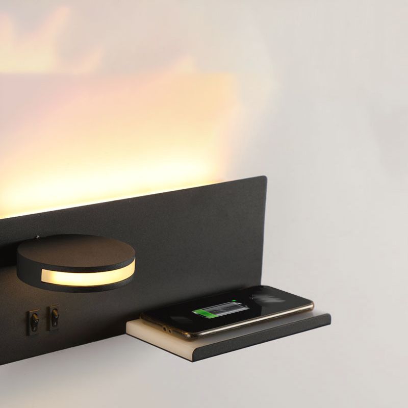 Forma geométrica de lectura de metal luz de pared estilo moderno 2 luces de montaje de pared lámpara de luz