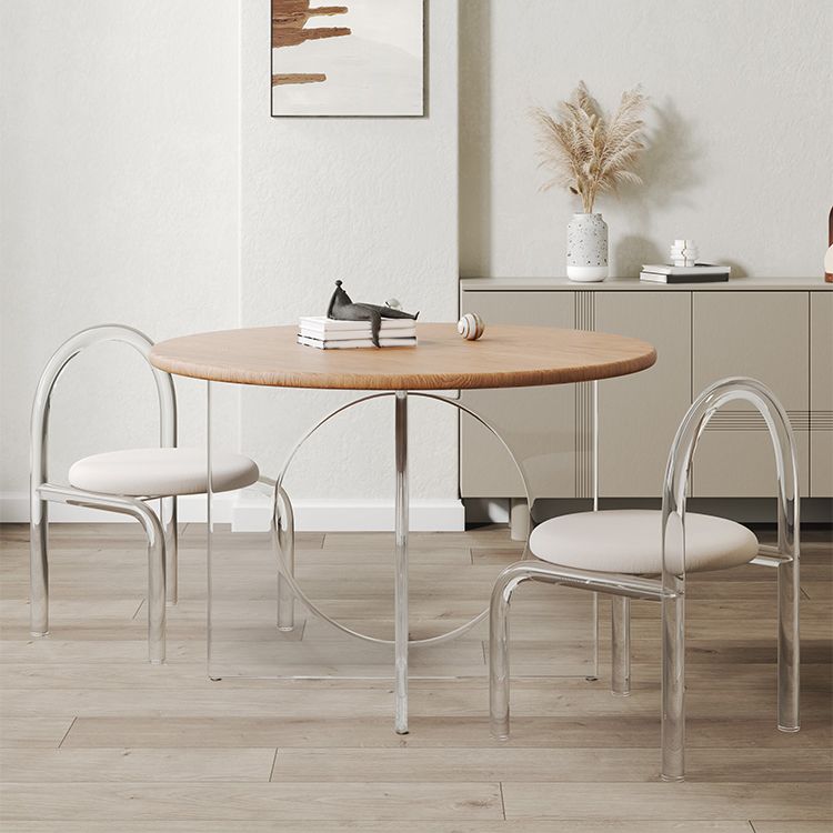 Modern 1/2/3/4/5 Pieces Dining Set Round Wood Dining Table for Dining Room