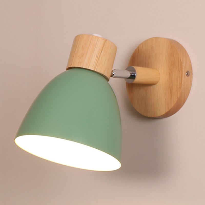Modern Wood/Metallic Wall Light Polish Finish Lighting for Living Room