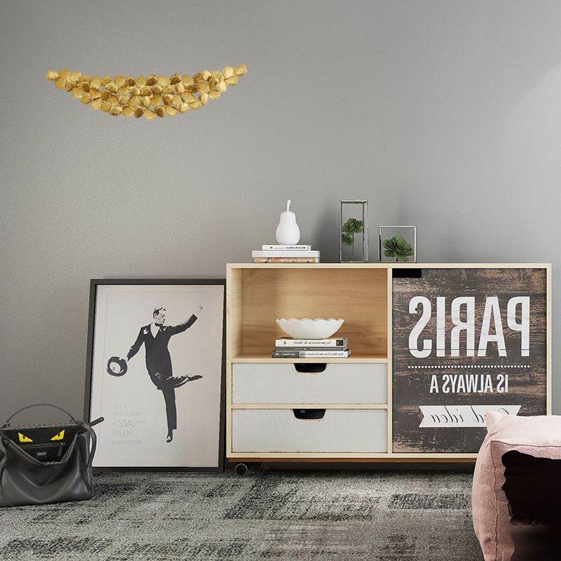 Lampada a parete a parete dorate 6 lampadina a parete moderna illuminazione da parete del design fogliare in alluminio per soggiorno