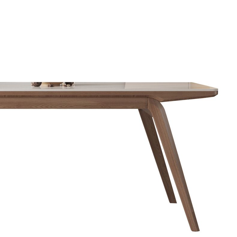 Modern Style Furniture Rectangle Stone Dining Table in White